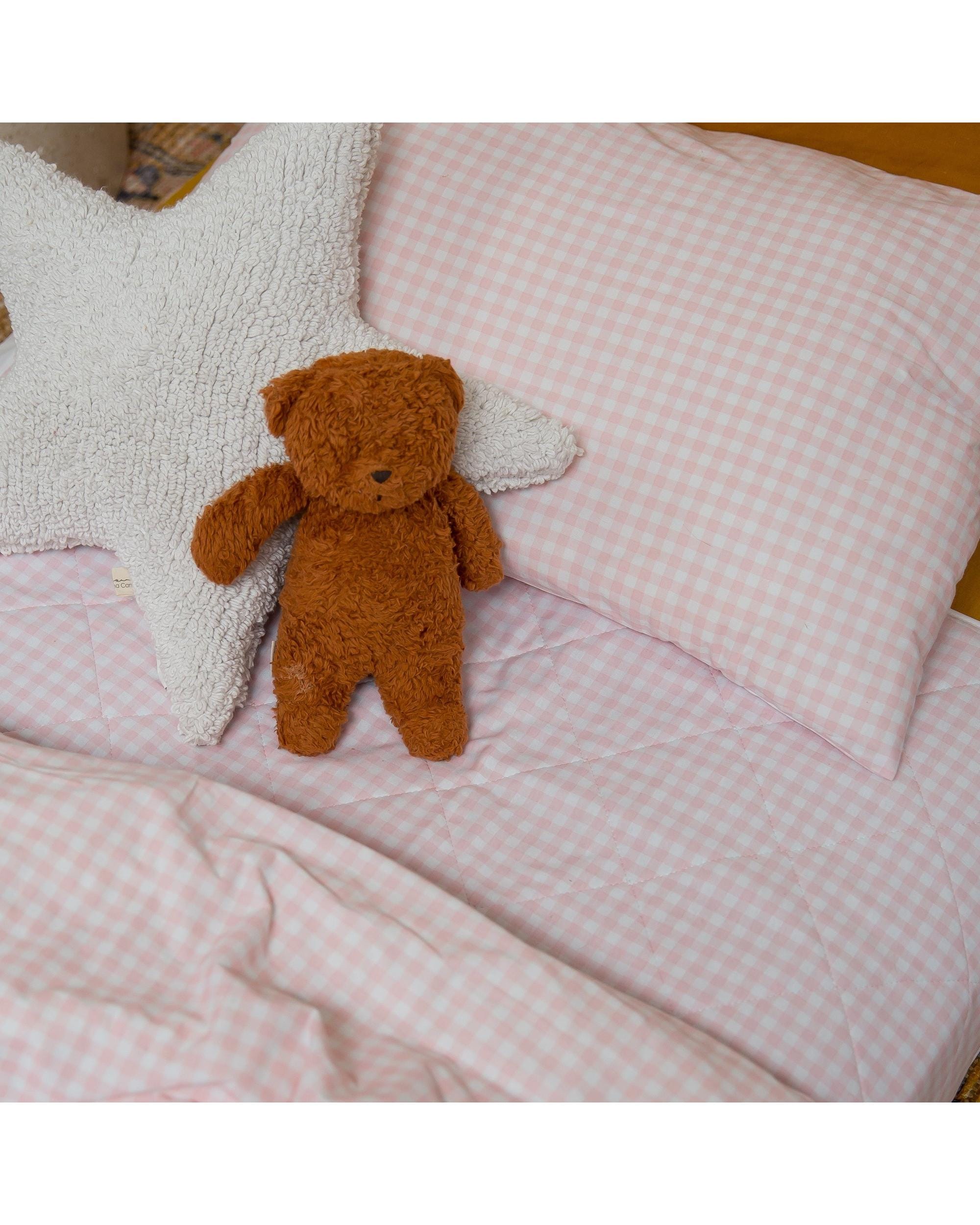 The Midnight Gang Mattress Protector The Midnight Gang Blush Gingham Bed Wetting Mat