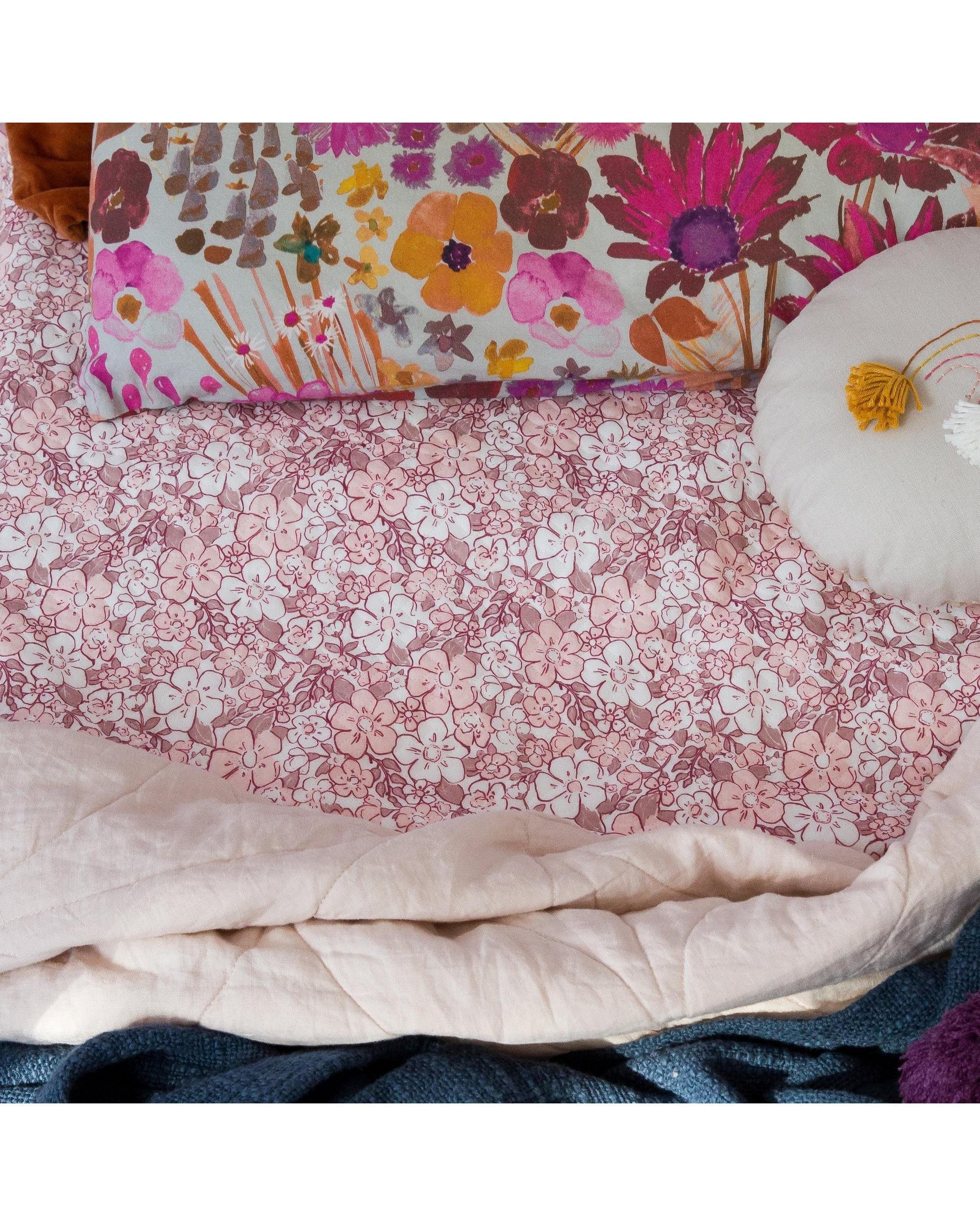 The Midnight Gang Mattress Protector The Midnight Gang Vintage Floral Bed Wetting Mat