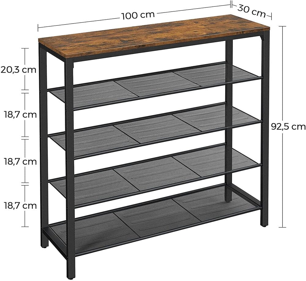 VASAGLE Shoe Rack VASAGLE 5 Tier Shoe Rack