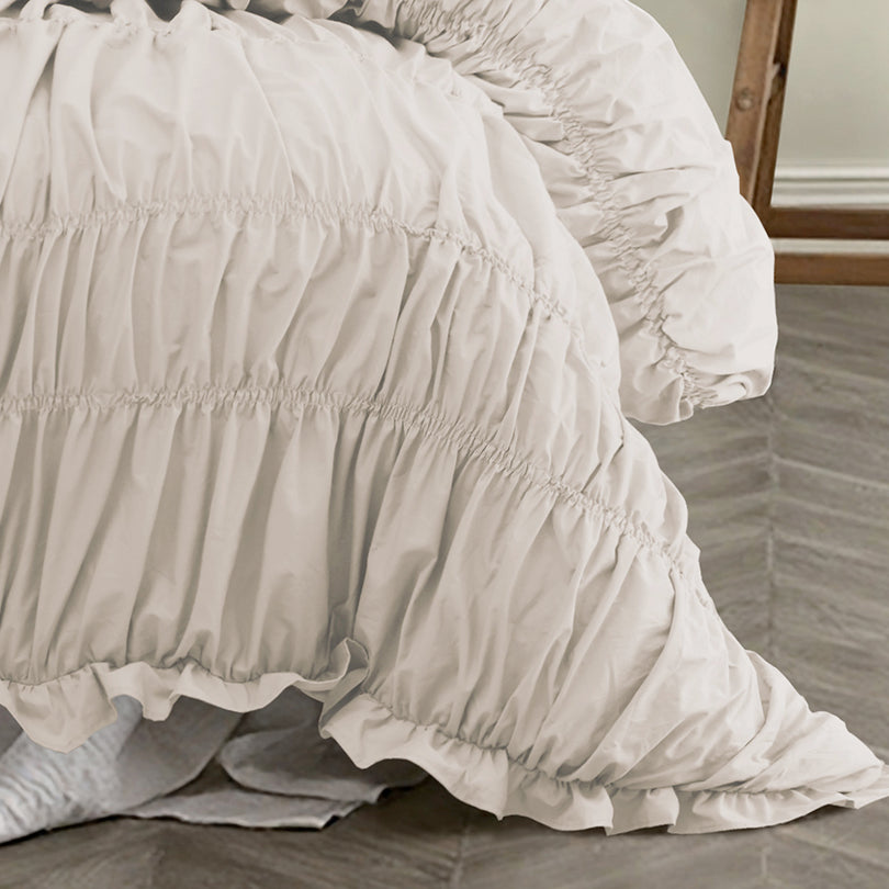 Vintage Design Haven Natural Washed Cotton Quilt Cover Set Vintage Design