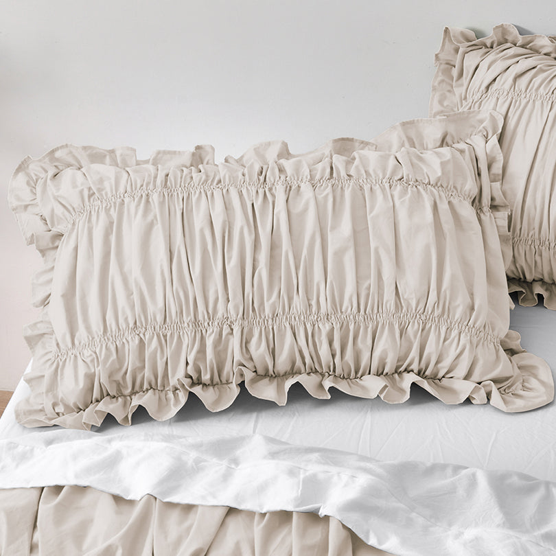 Vintage Design Haven Natural Washed Cotton Quilt Cover Set Vintage Design