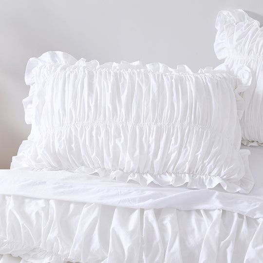 Vintage Design Haven White Washed Cotton Quilt Cover Set Vintage Design