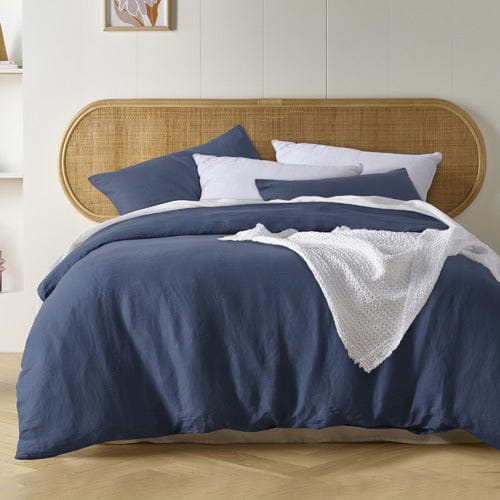 Vintage Design Quilt Cover Vintage Design Brilliant Blue French Linen Quilt Cover Set