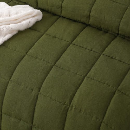 Vintage Design Coverlet Vintage Design Olive French Linen Coverlet Set
