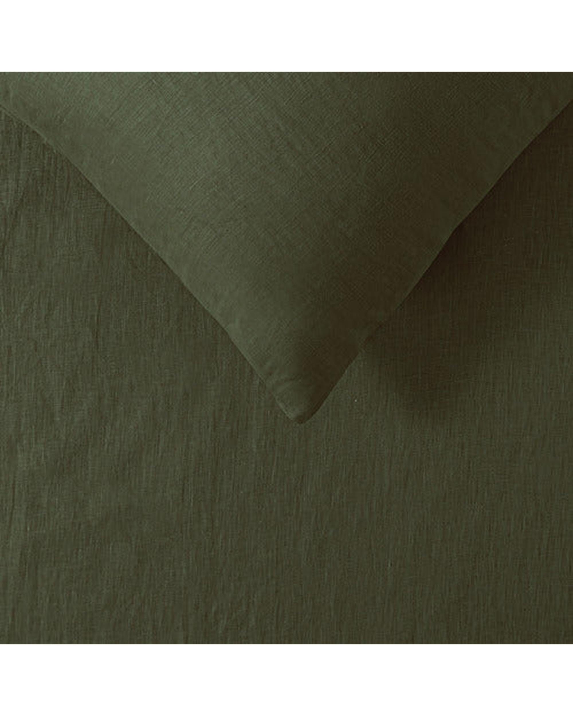 Vintage Design Quilt Cover Vintage Design Olive French Linen Quilt Cover Set
