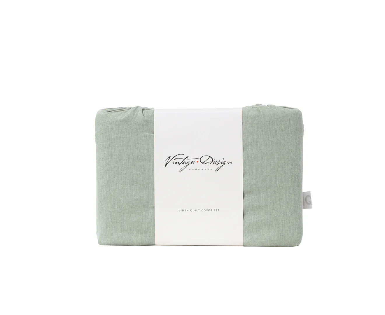 Vintage Design Quilt Cover Vintage Design Sage French Linen Quilt Cover Set