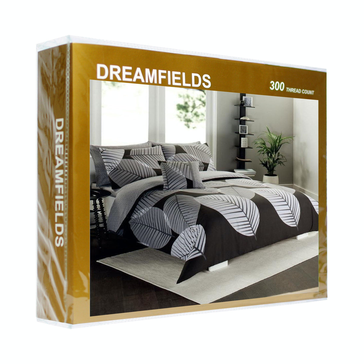 Dreamfields Wild Leaf Design Quilt Doona Duvet Cover Set