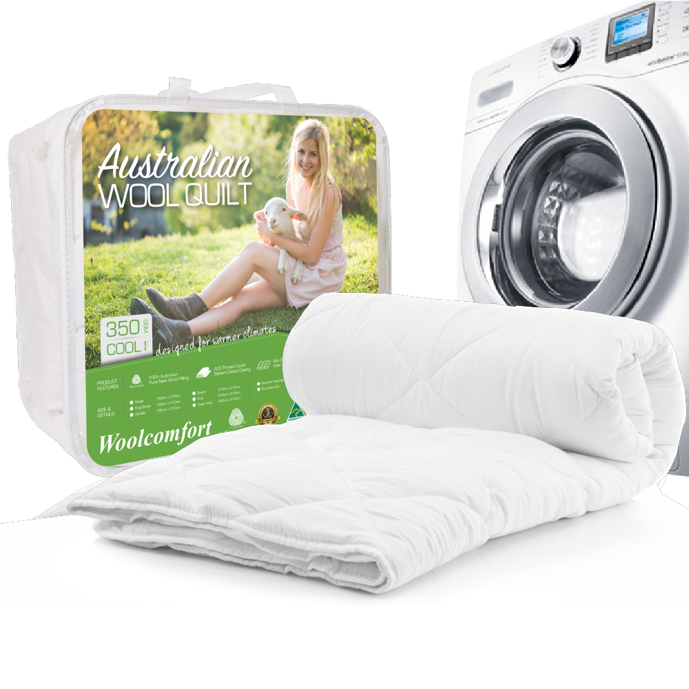 Australian Made 350 GSM Machine Washable Merino Wool Quilt