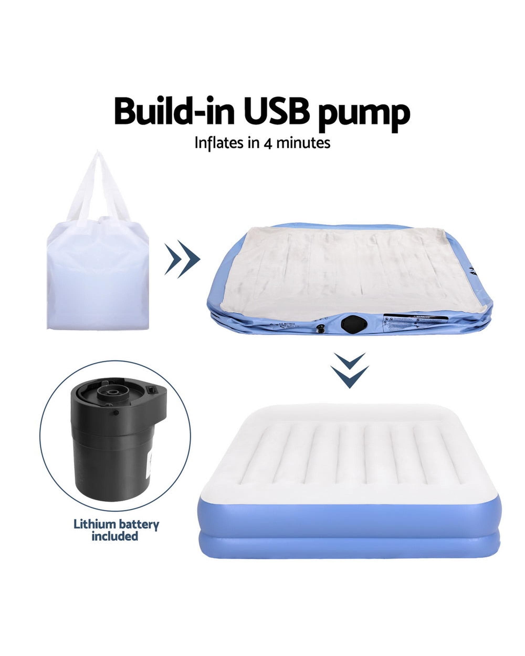 Weisshorn Inflatable Mattress Weisshorn Air Mattress Queen Inflatable Bed 41cm Air bed