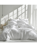 Amsons Quilt Cover Set with Extra Standard Pillow Covers - White