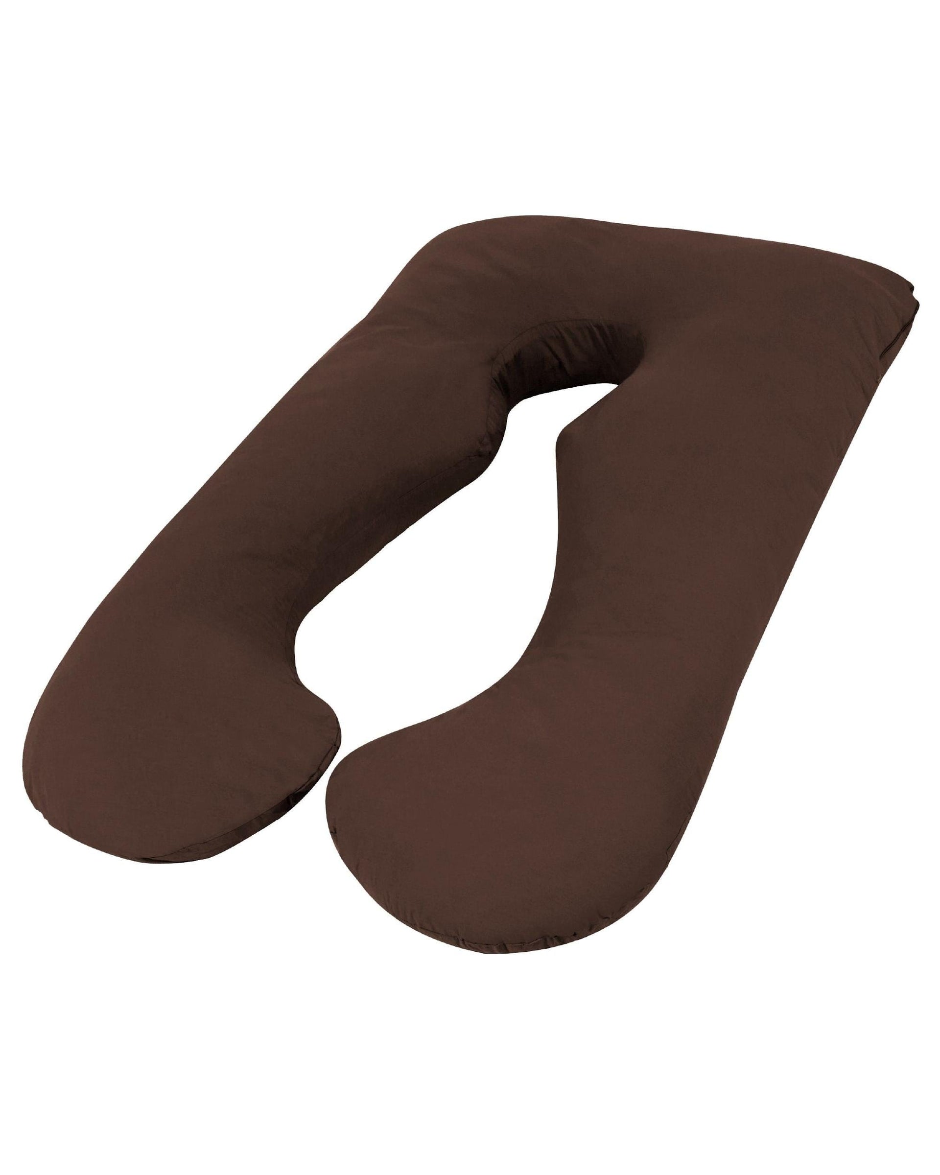 Woolcomfort Pillows/Cushions Woolcomfort Aus Made Maternity Pregnancy Nursing Sleeping Body Pillow Pillowcase Included Chocolate