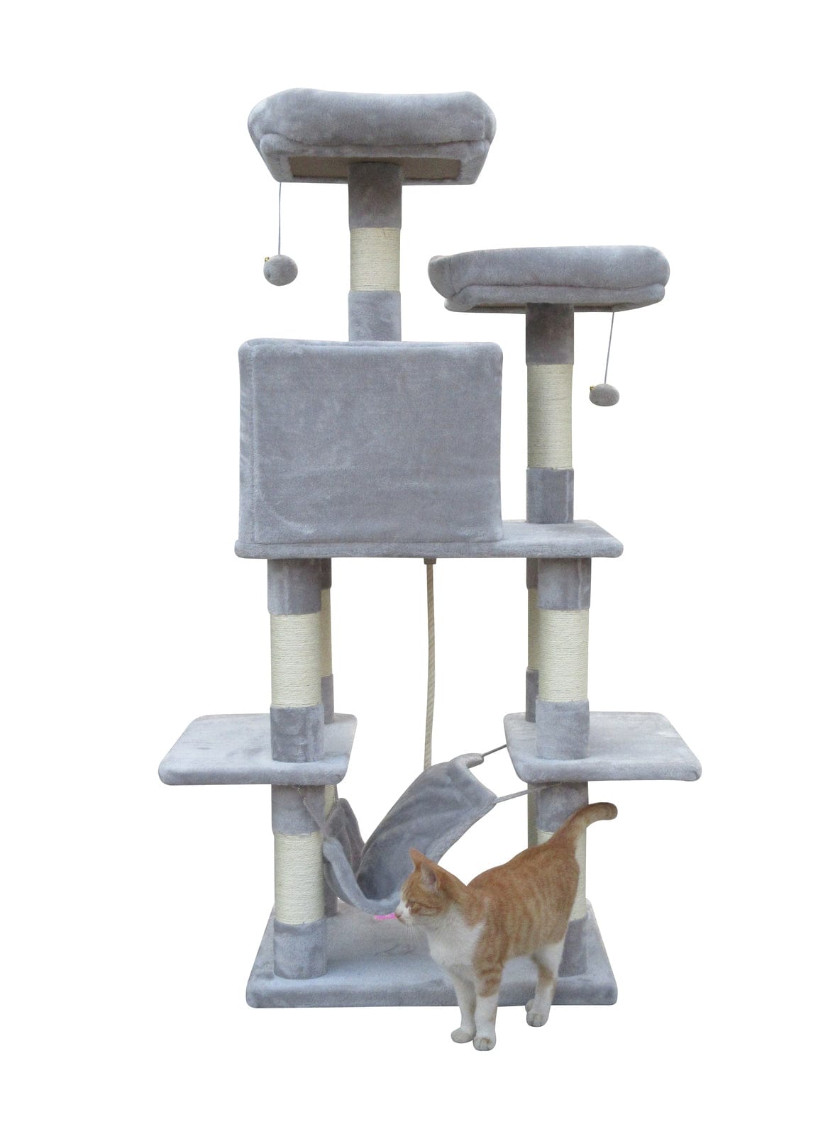 YES4PETS Cat Tower YES4PETS 145 cm Cat Scratching Post Tree Scratcher Pole-Little Grey
