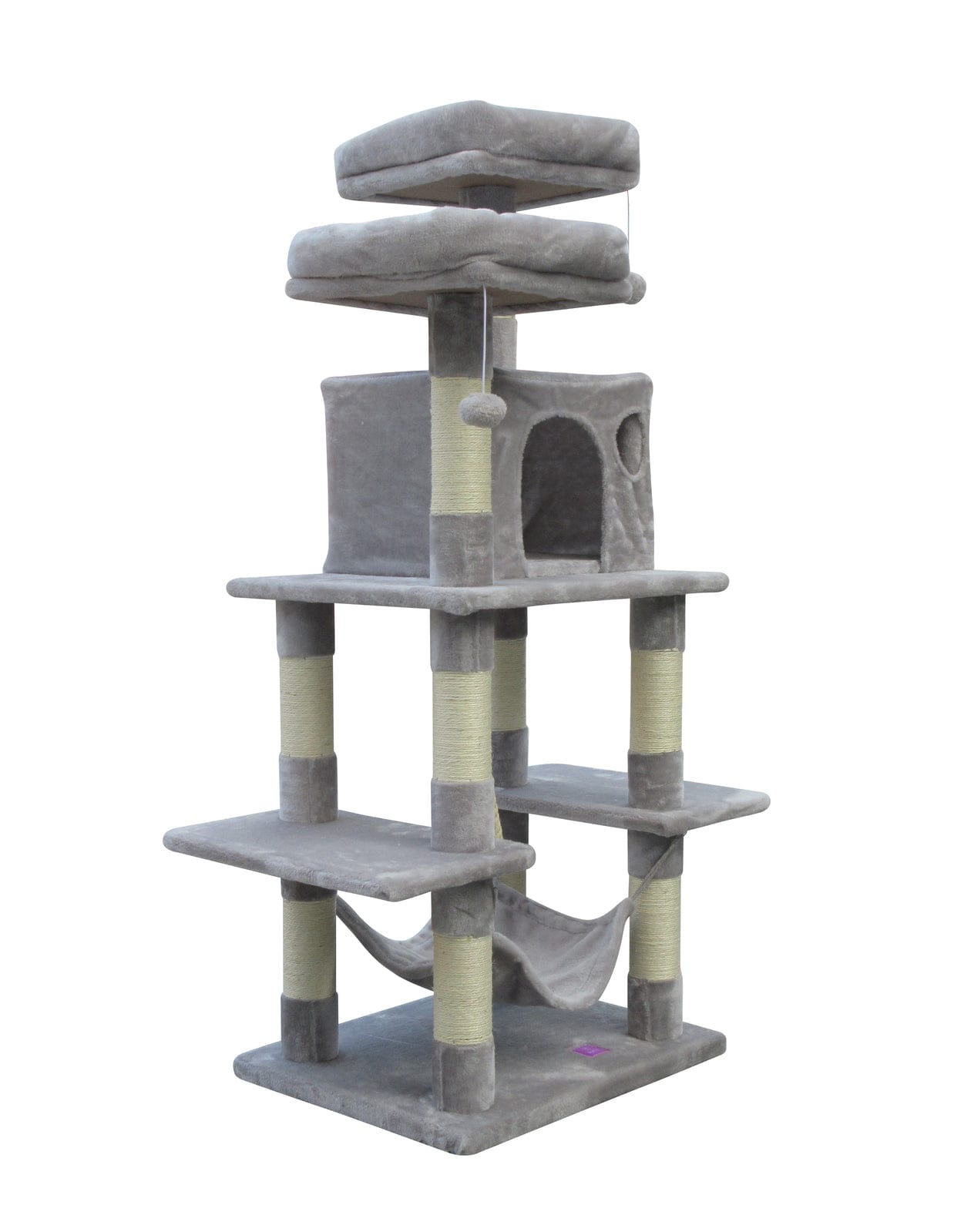 YES4PETS Cat Tower YES4PETS 145 cm Cat Scratching Post Tree Scratcher Pole-Little Grey