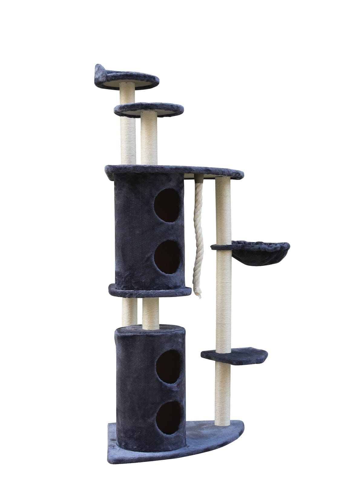 YES4PETS Cat Tower YES4PETS 170cm XL Multi Level Cat Scratching Post Tree Post Furniture House Tower - Grey