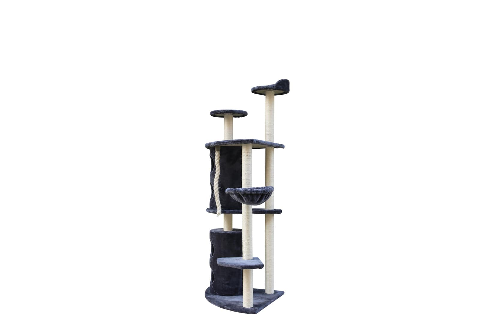 YES4PETS Cat Tower YES4PETS 170cm XL Multi Level Cat Scratching Post Tree Post Furniture House Tower - Grey