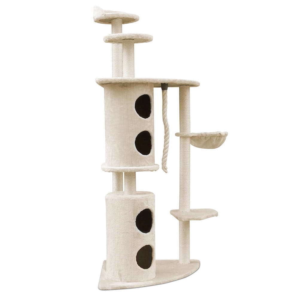 YES4PETS Cat Tower YES4PETS 170cm XL Multi Level Cat Scratching Post Tree Post House Tower-Beige