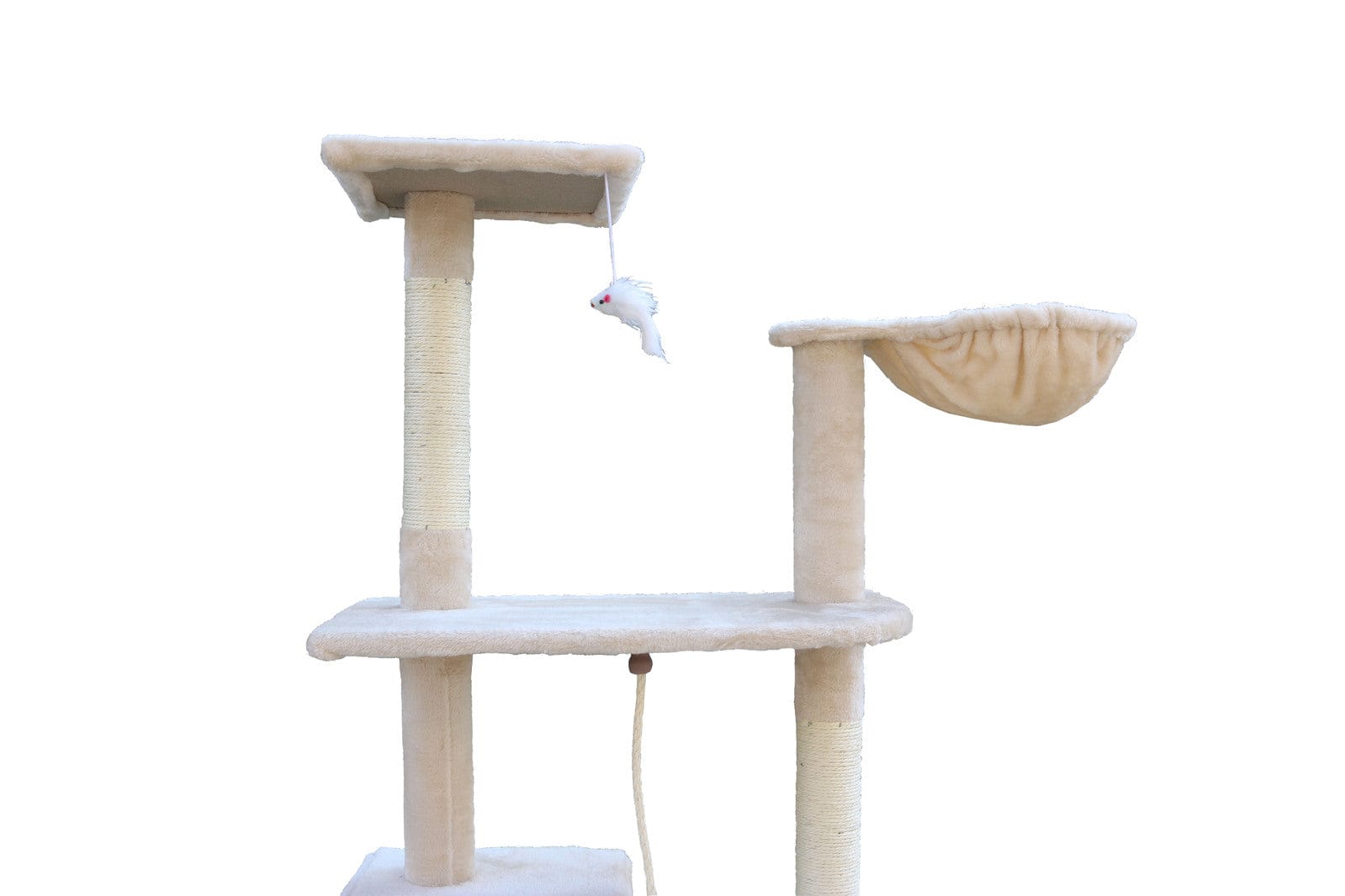 YES4PETS Cat Tower YES4PETS 193cm Cat Scratching Tree Post Sisal Pole Scratching Post Scratcher Tower Condo Beige