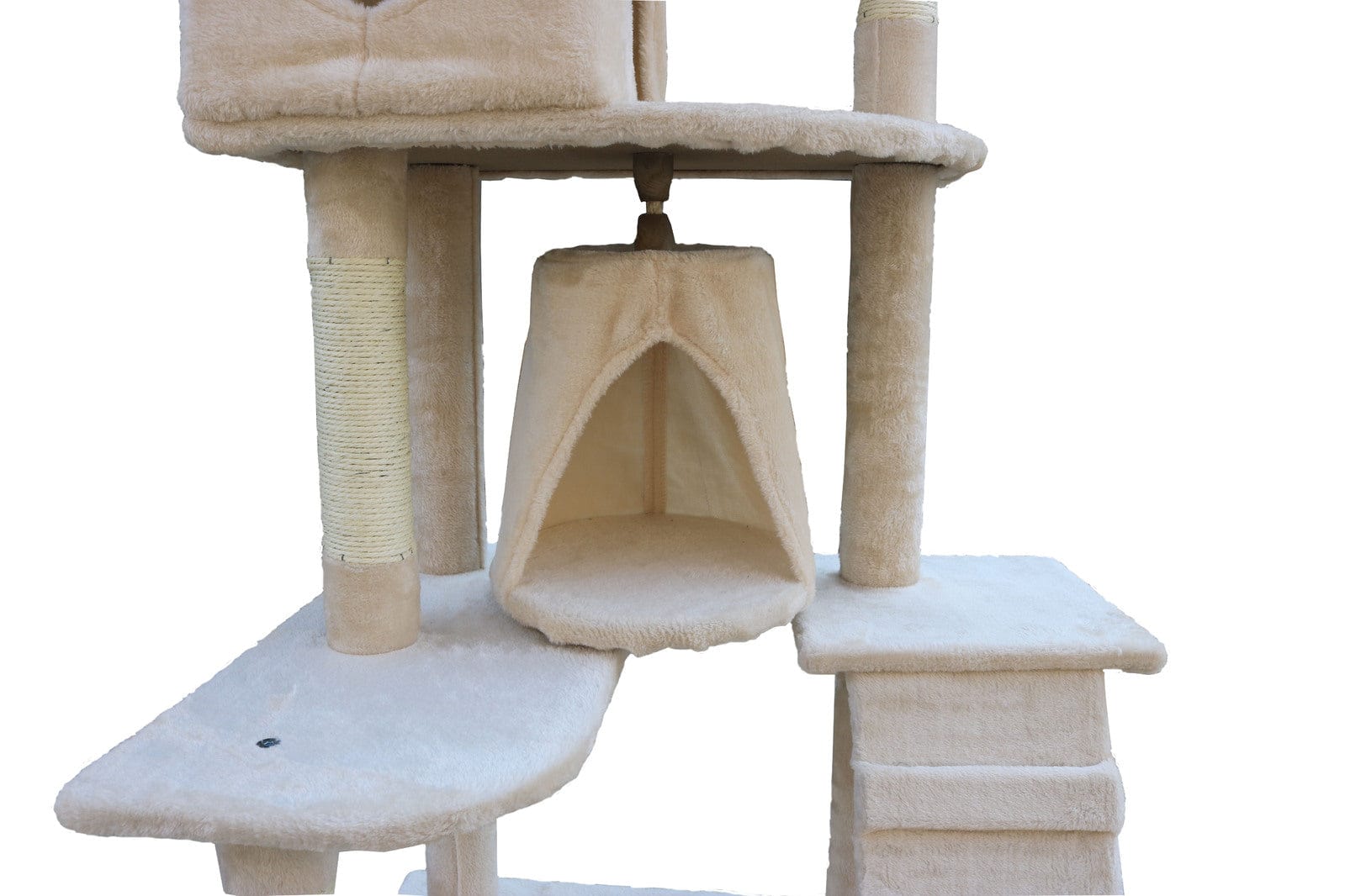 YES4PETS Cat Tower YES4PETS 193cm Cat Scratching Tree Post Sisal Pole Scratching Post Scratcher Tower Condo Beige