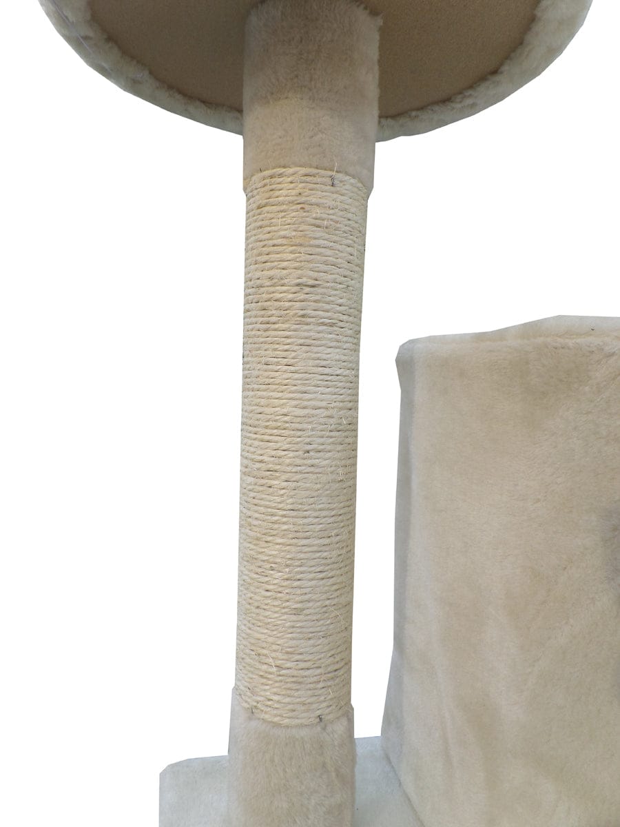 YES4PETS Cat Tower YES4PETS 200 cm Cat Scratching Post Tree Scratcher Corner Tower Furniture- Beige
