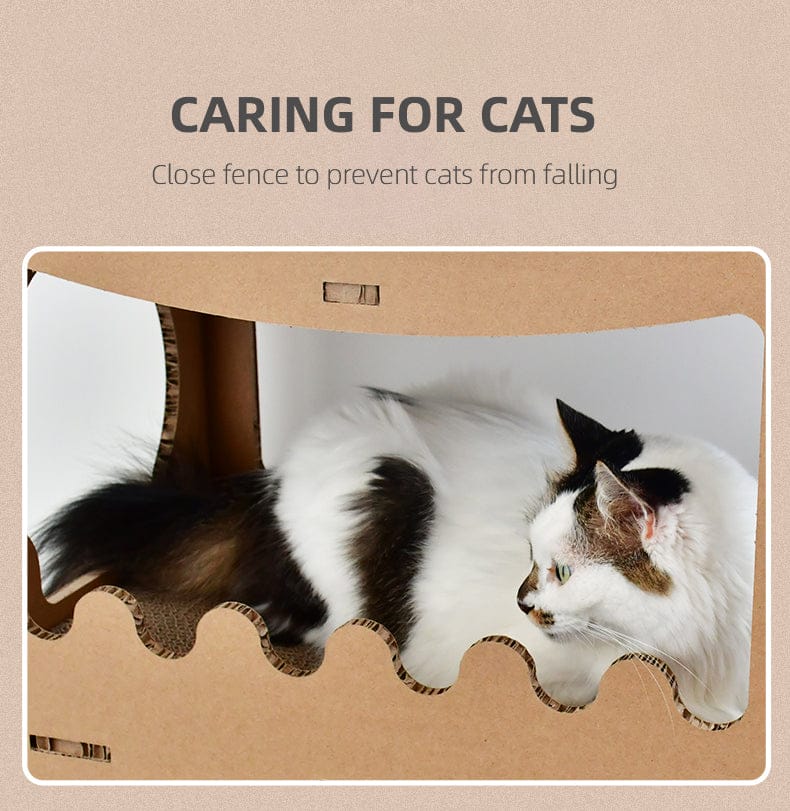 YES4PETS Cat Tower YES4PETS Cat Cardboard House Tower Condo Scratcher Pet Post Furniture Double Storey