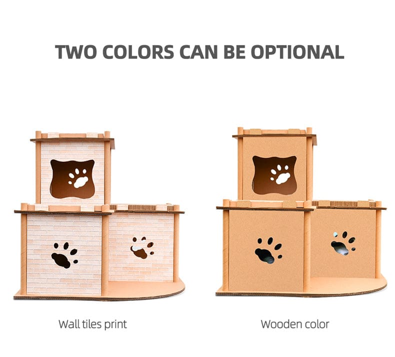 YES4PETS Cat Tower YES4PETS Cat Cardboard House Tower Condo Scratcher Pet Post Pad Mat Furniture