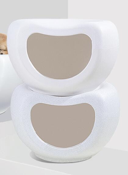 YES4PETS Cat Tower YES4PETS Cat Kitten Bed Cave Small Dog House Kennel Plastic Pet Pod Bedding Igloo White
