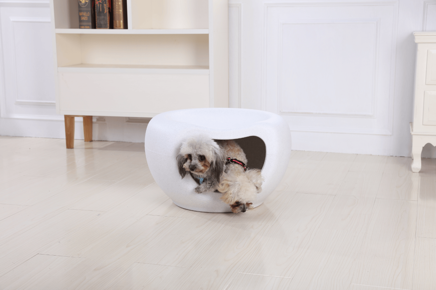 YES4PETS Cat Tower YES4PETS Cat Kitten Bed Cave Small Dog House Kennel Plastic Pet Pod Bedding Igloo White