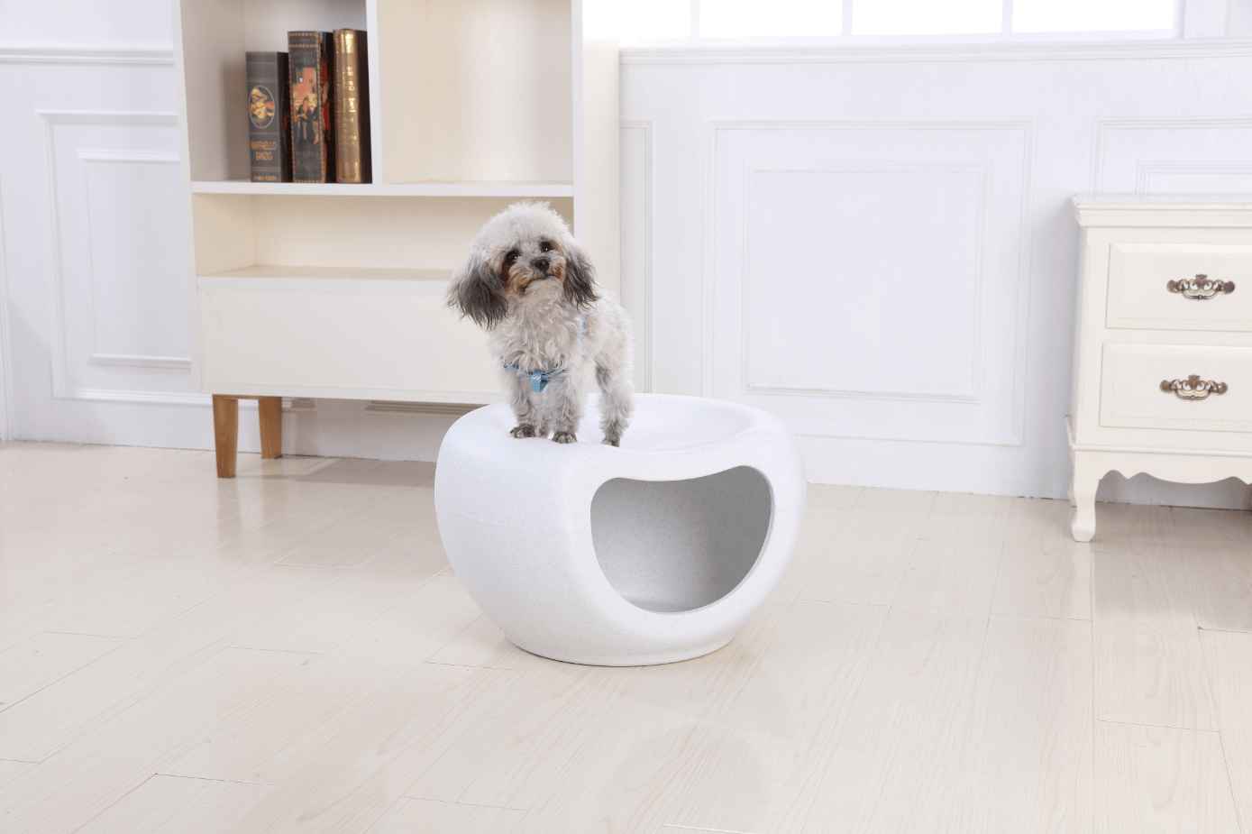 YES4PETS Cat Tower YES4PETS Cat Kitten Bed Cave Small Dog House Kennel Plastic Pet Pod Bedding Igloo White