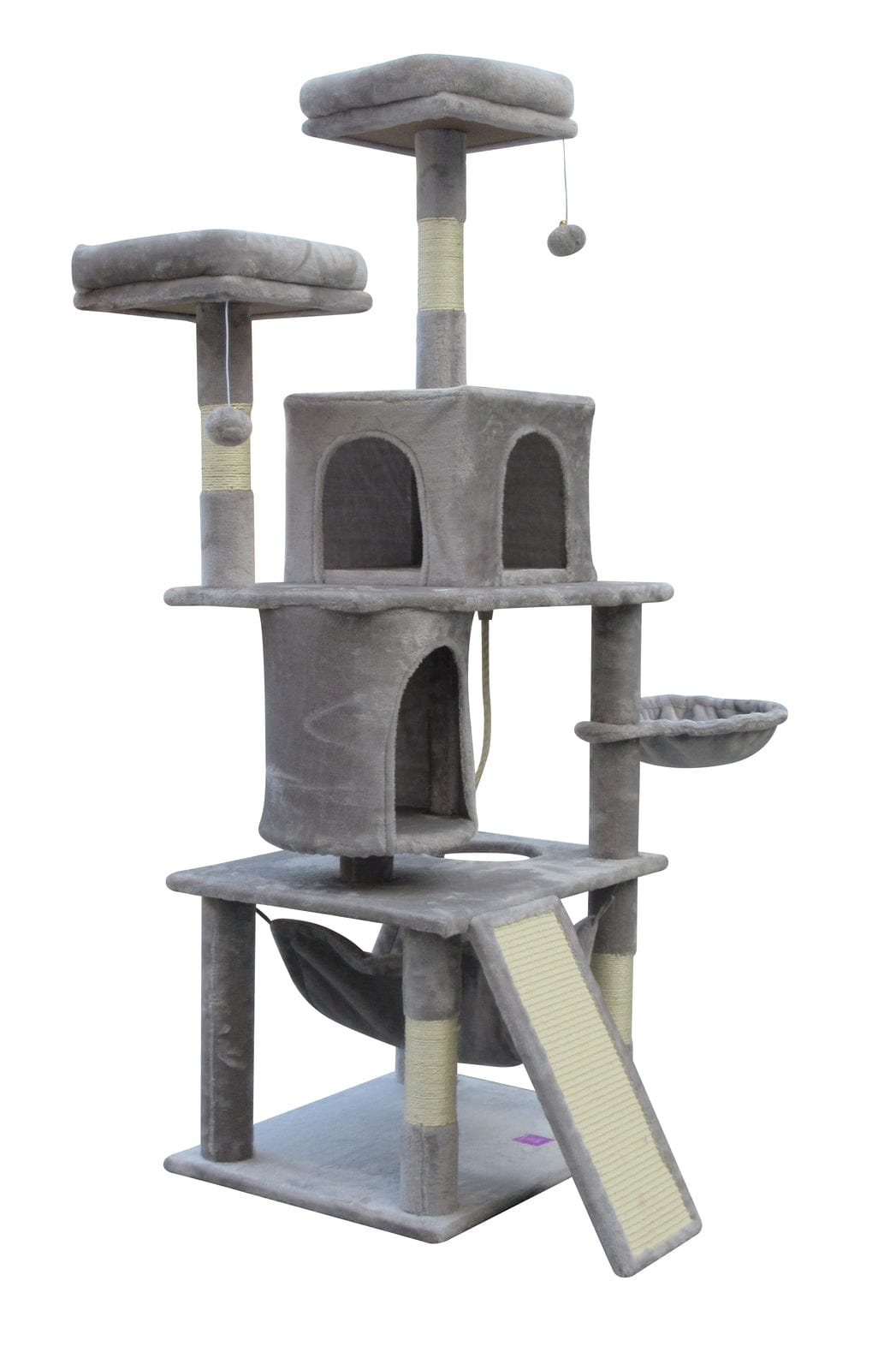 YES4PETS Cat Tower YES4PETS Large Cat Scratching Post Tree Scratcher Pole-Little Grey