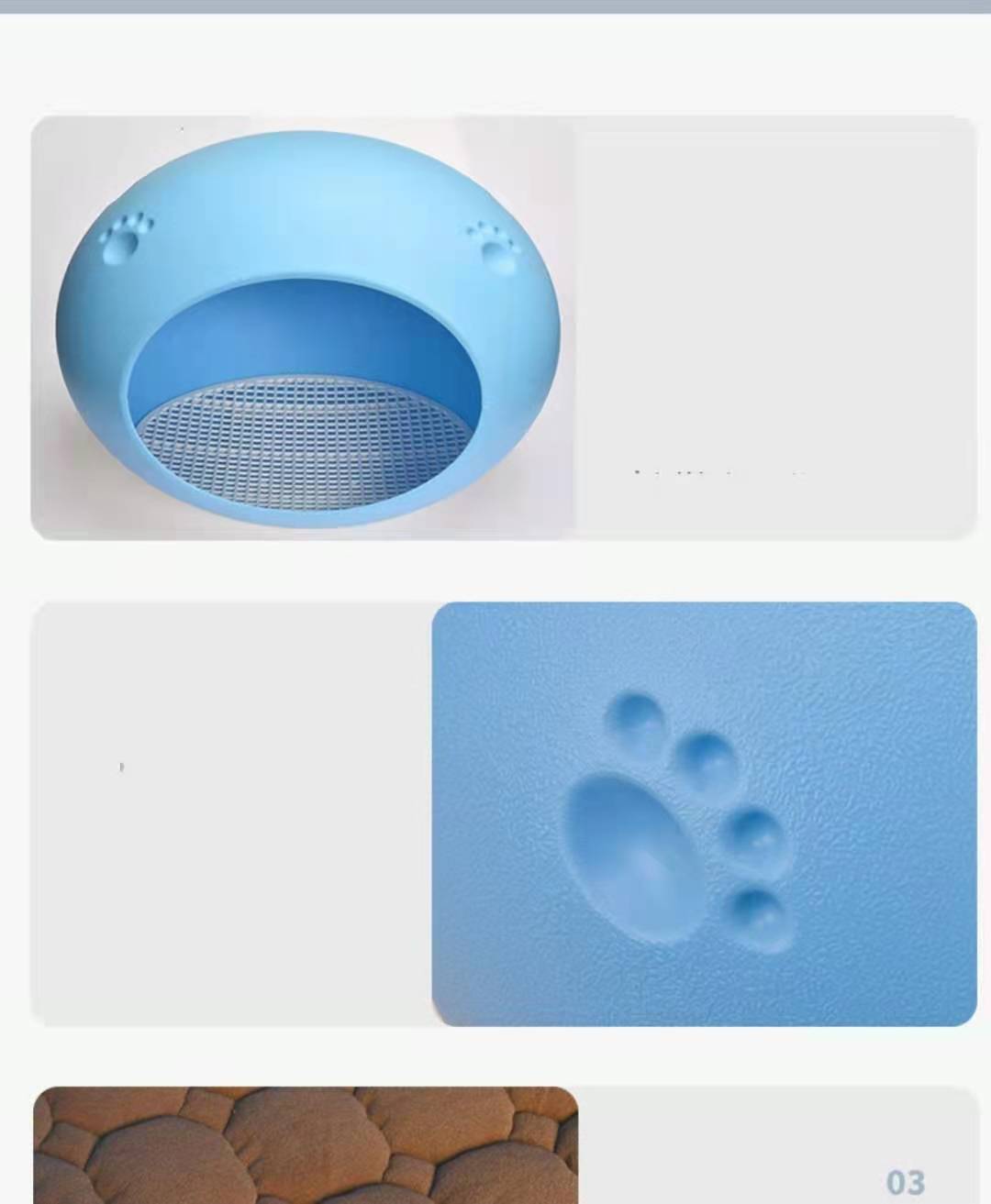 YES4PETS Cat Tower YES4PETS Medium Cave Cat Kitten Box Igloo Cat Bed House Dog Puppy House-Blue