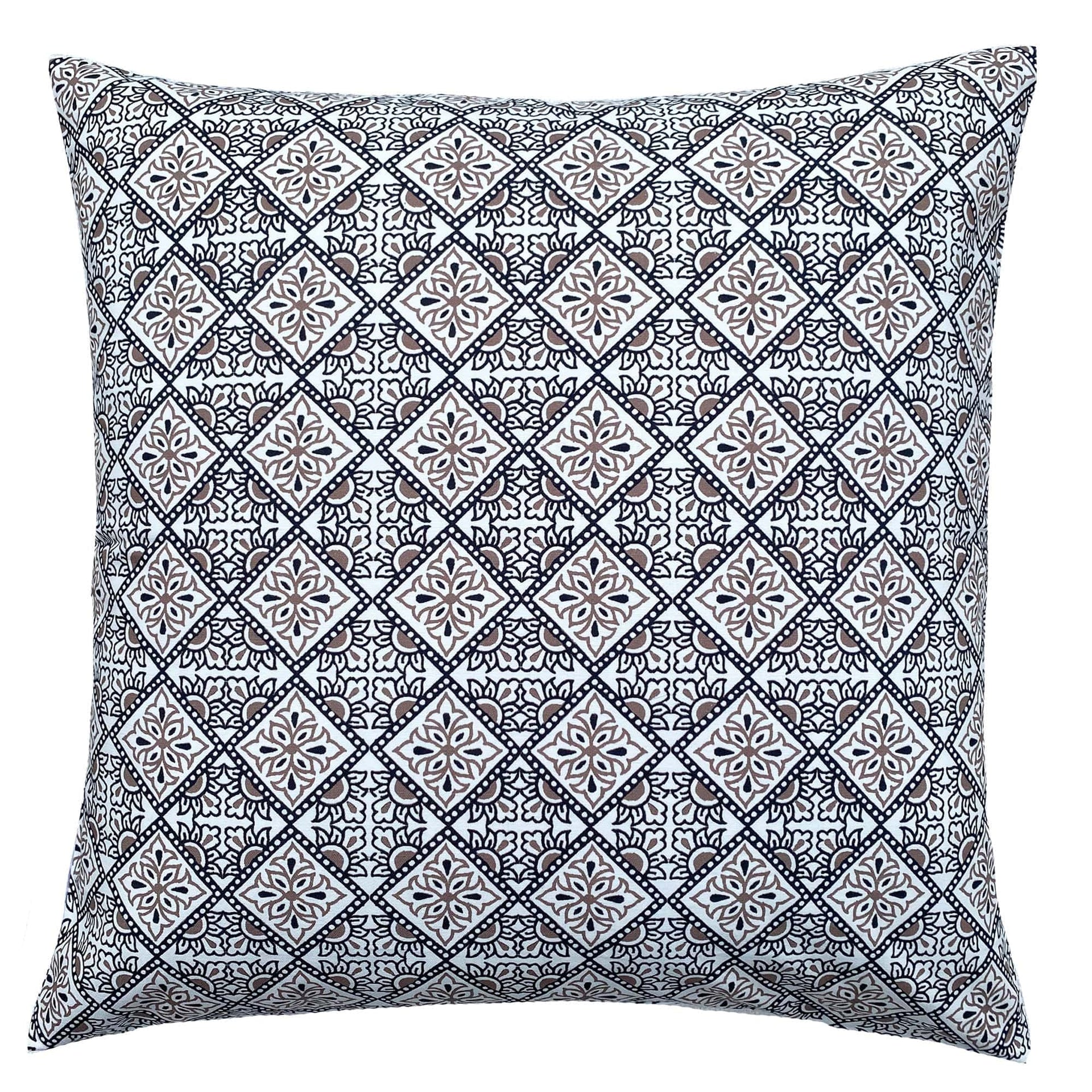 ZAAB Cushion BLACK ZAAB | FLEN 50X50 CM COTTON DOUBLE PRINTED INDOOR CUSHION