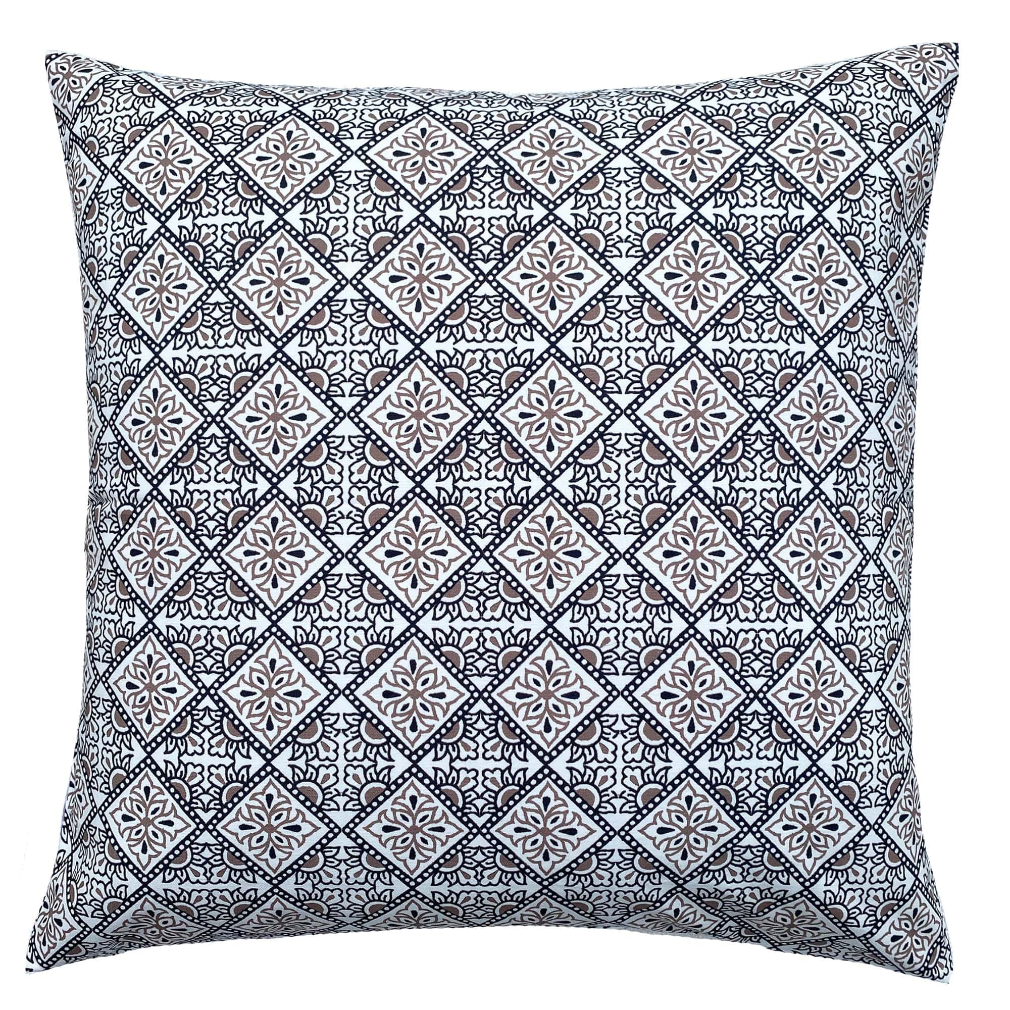 ZAAB Cushion BLACK ZAAB | FLEN 50X50 CM COTTON DOUBLE PRINTED INDOOR CUSHION