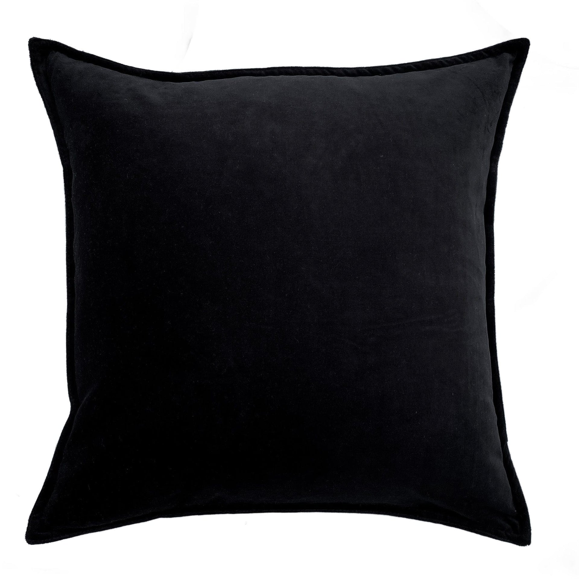 ZAAB Cushion BLACK ZAAB | LUDO BLACK 50X50CM COTTON VELVET INDOOR CUSHION