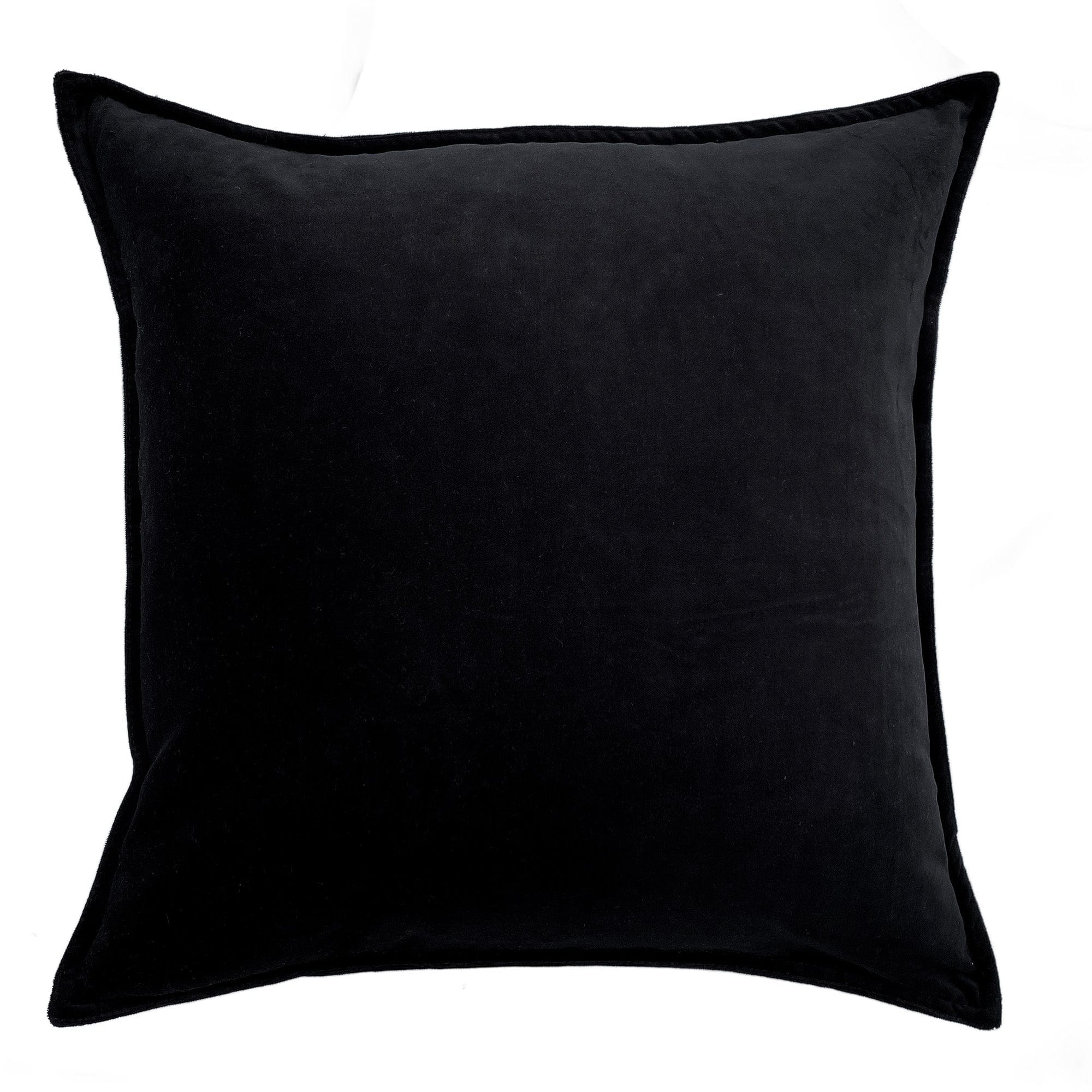 ZAAB Cushion BLACK ZAAB | LUDO BLACK 50X50CM COTTON VELVET INDOOR CUSHION