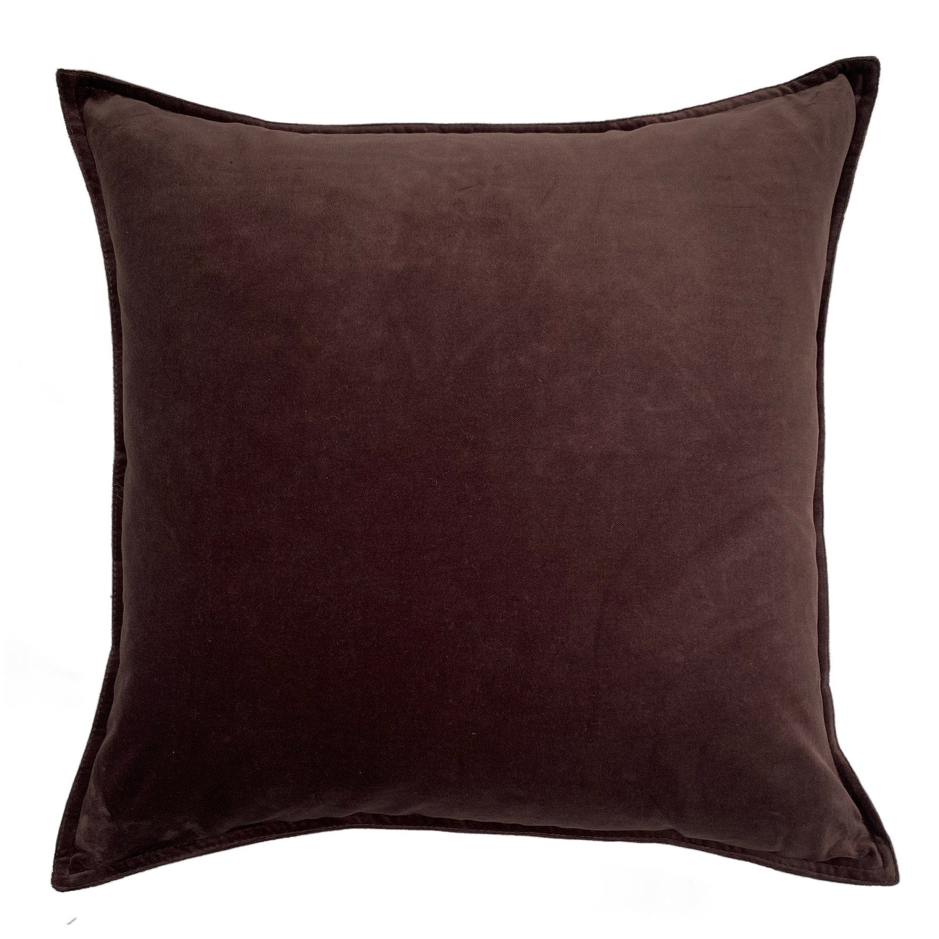 ZAAB Cushion CHOCOLATE ZAAB | LUDO BLACK 50X50CM COTTON VELVET INDOOR CUSHION