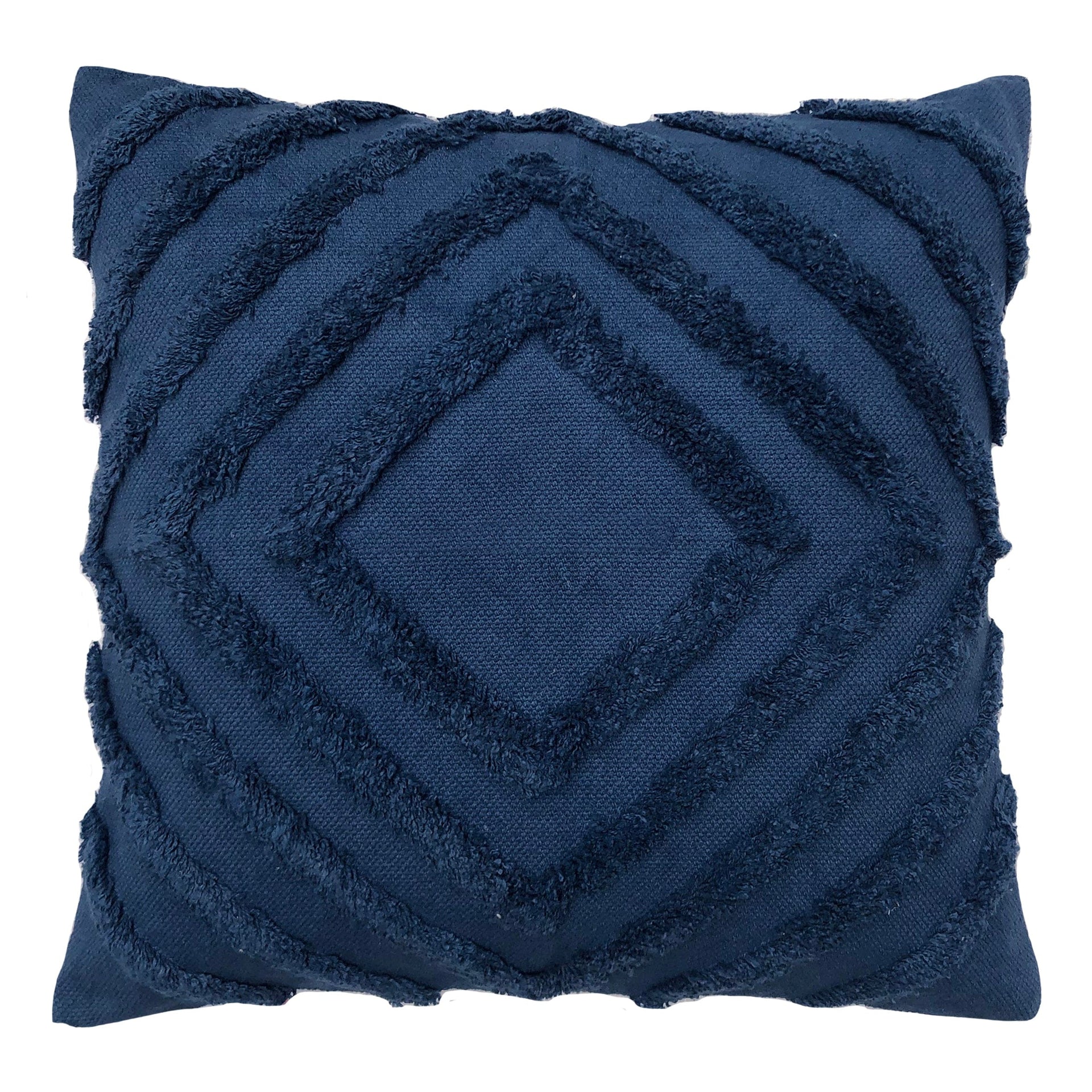 ZAAB Cushion NAVY ZAAB | OSAKA 50X50 TUFTED SINGLE SIDED RECYCLED COTTON INDOOR CUSHION