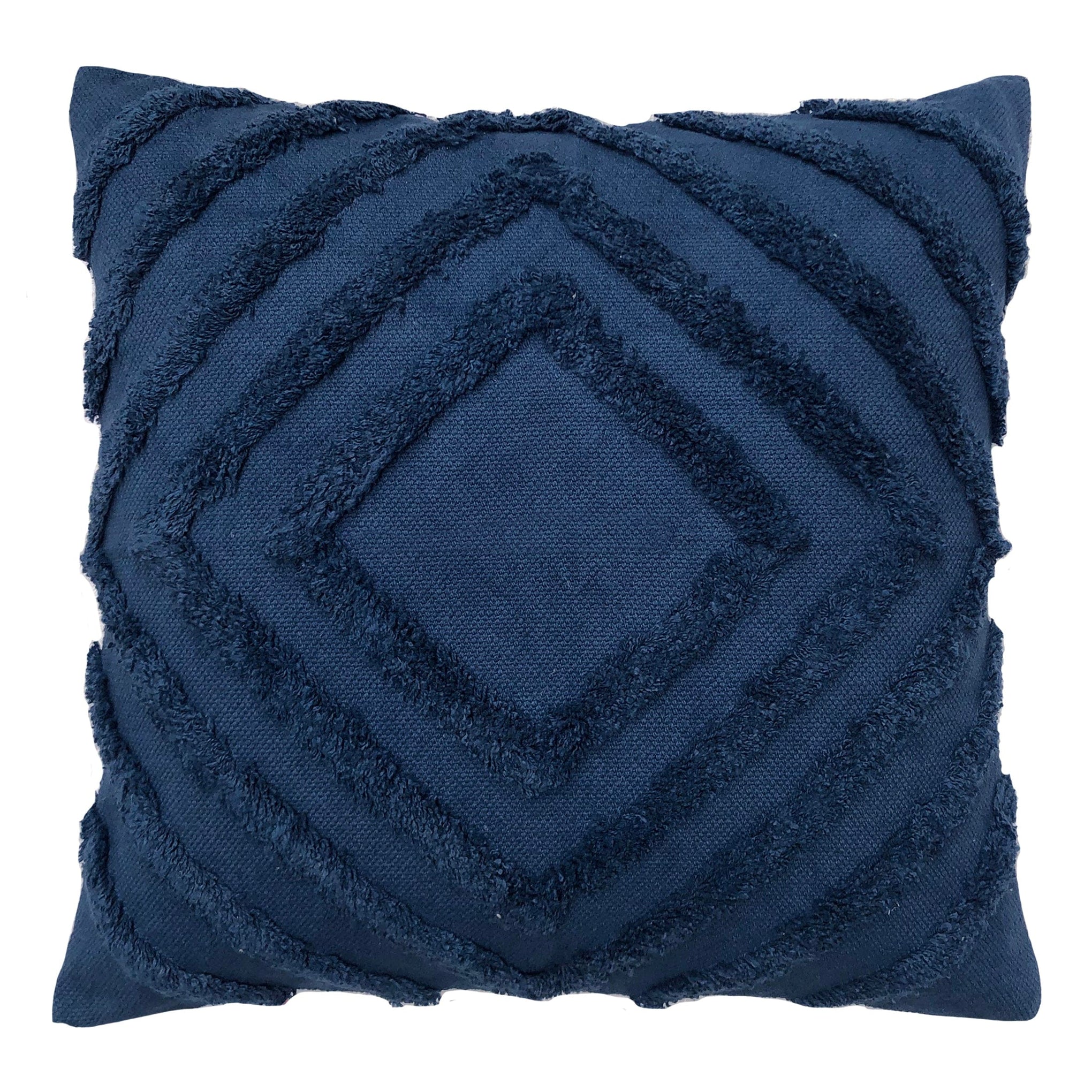 ZAAB Cushion NAVY ZAAB | OSAKA 50X50 TUFTED SINGLE SIDED RECYCLED COTTON INDOOR CUSHION