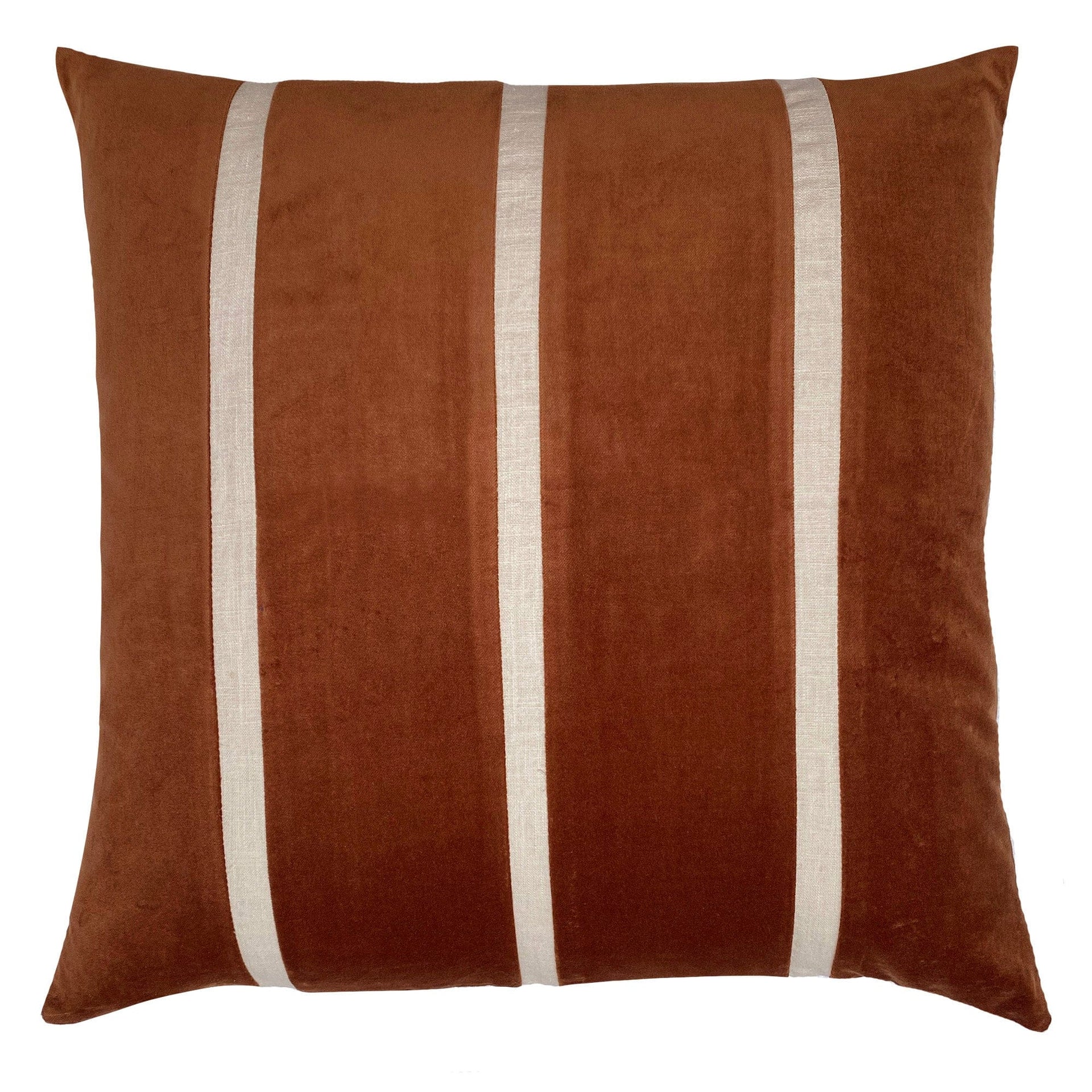 ZAAB Cushion NOUGAT ZAAB | FERMO 50X50 SINGLE SIDE PLAIN VELVET WITH PANELLING INDOOR CUSHION
