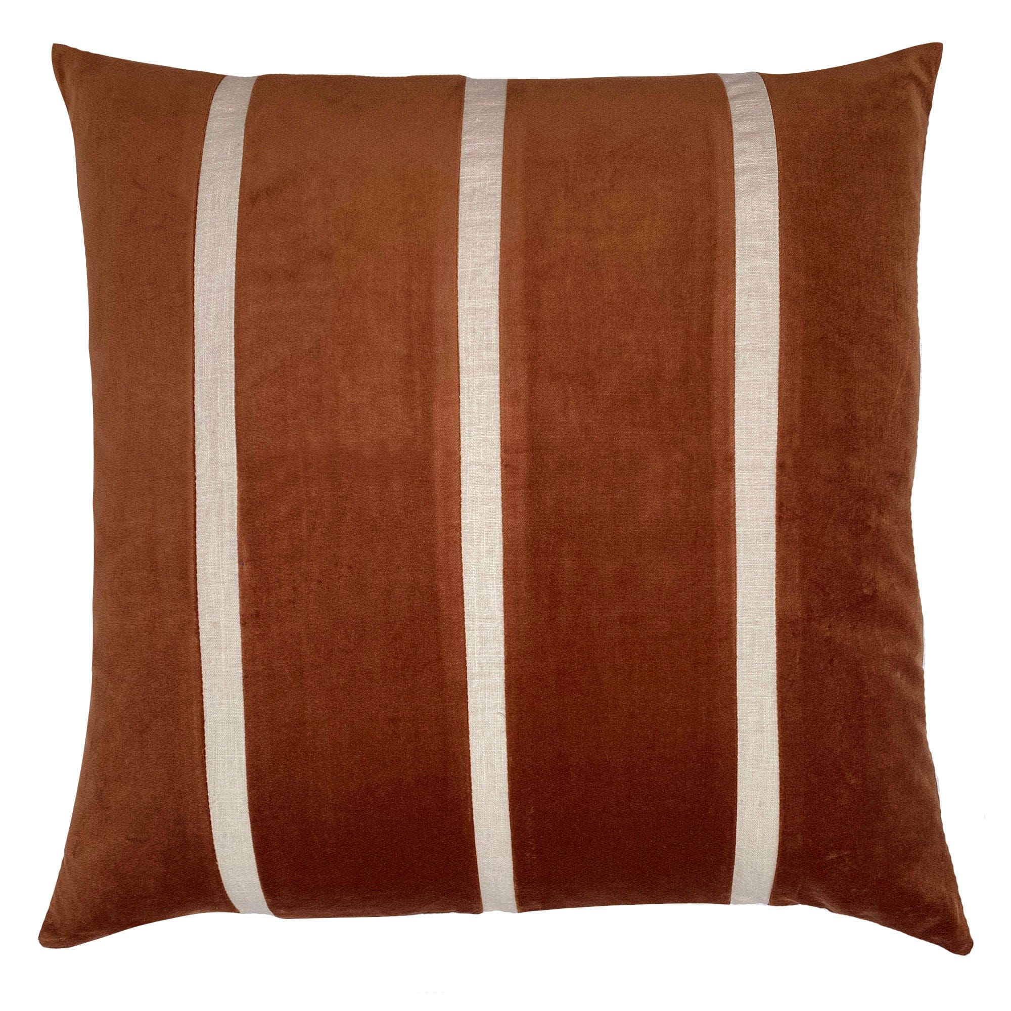 ZAAB Cushion NOUGAT ZAAB | FERMO 50X50 SINGLE SIDE PLAIN VELVET WITH PANELLING INDOOR CUSHION