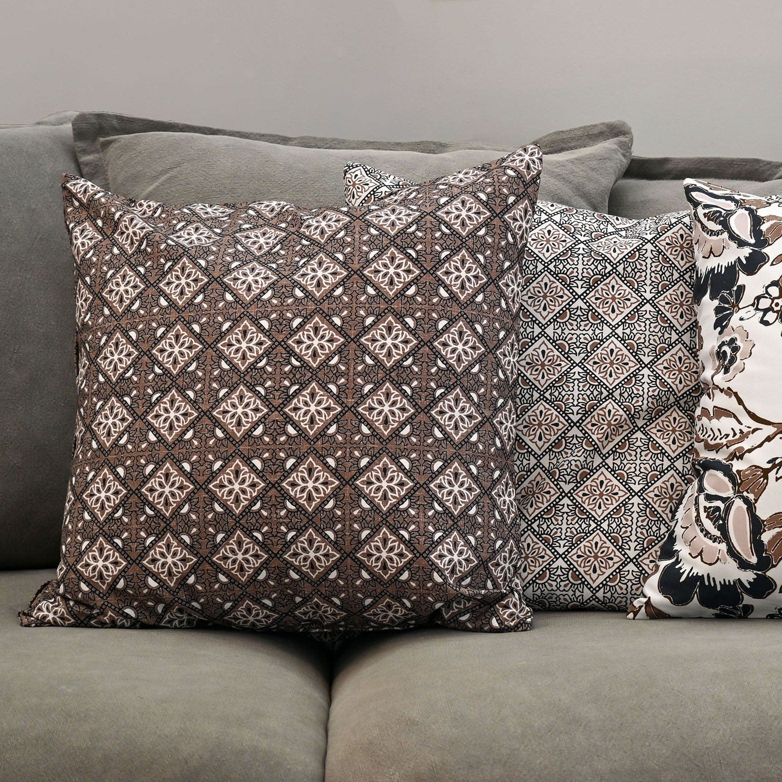 ZAAB Cushion ZAAB | FLEN 50X50 CM COTTON DOUBLE PRINTED INDOOR CUSHION
