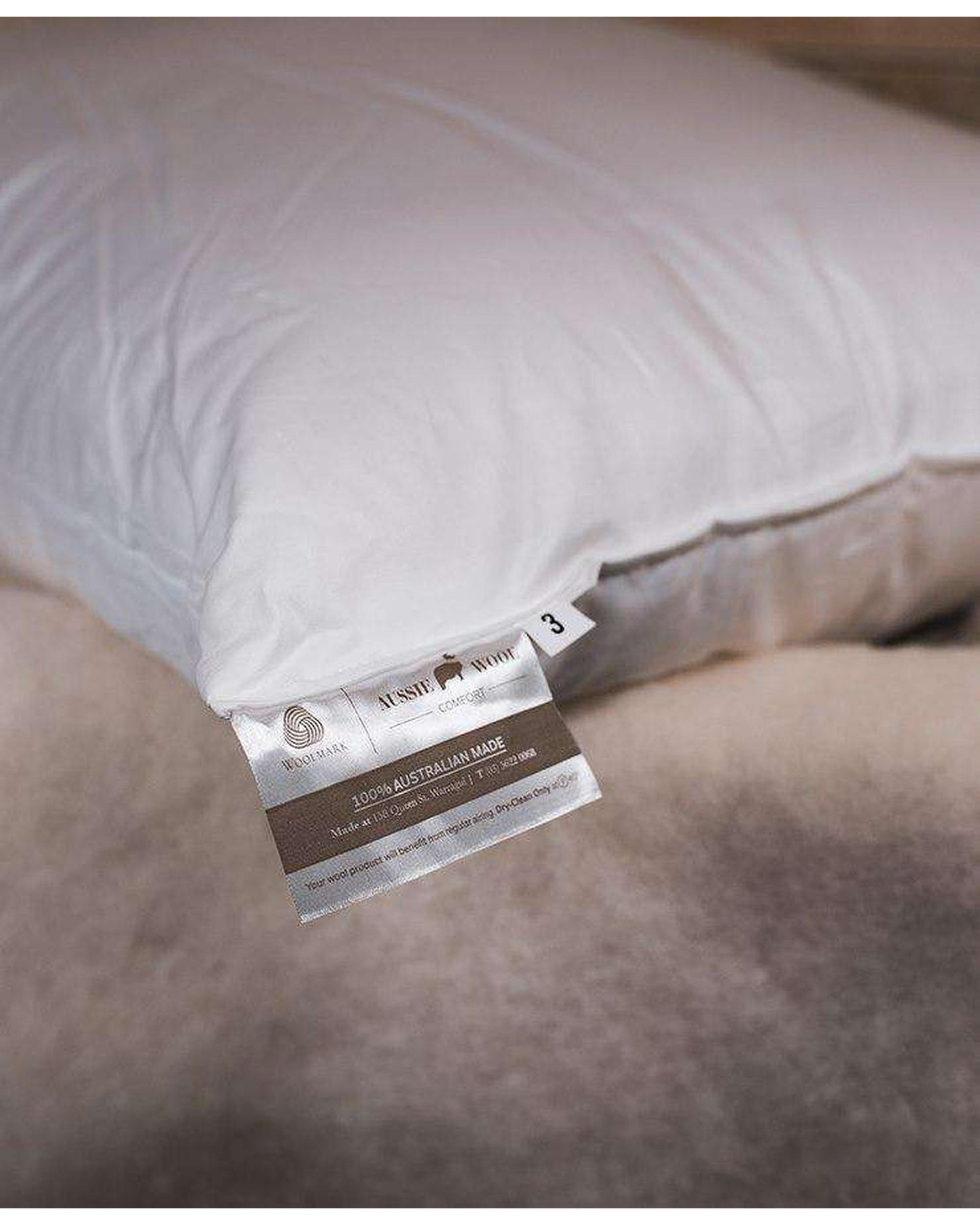Aussie Wool Comfort 100% Wool Standard Size Pillow Aussie Wool Comfort
