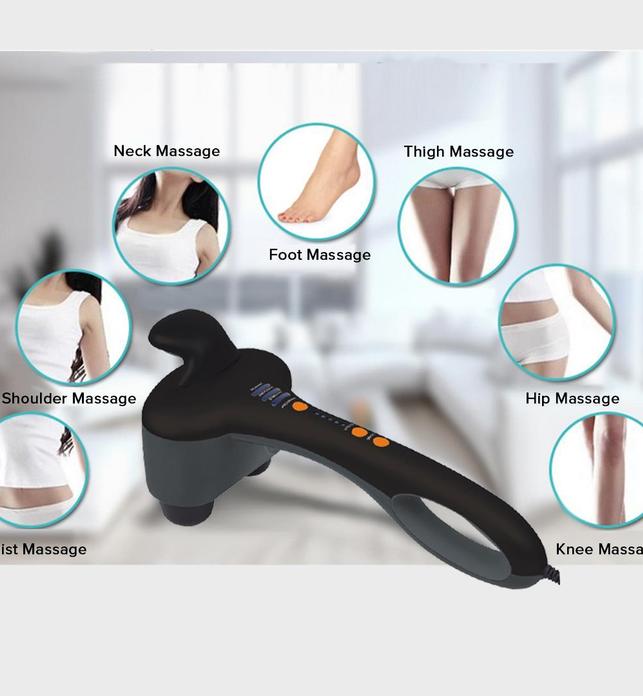 DELUXE HANDHELD INFRARED MASSAGER WITH SOOTHING HEAT BLACK Soga
