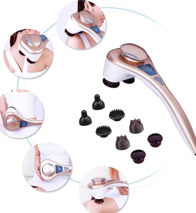 4 HEADS HANDHELD MASSAGER WITH SOOTHING HEAT Soga