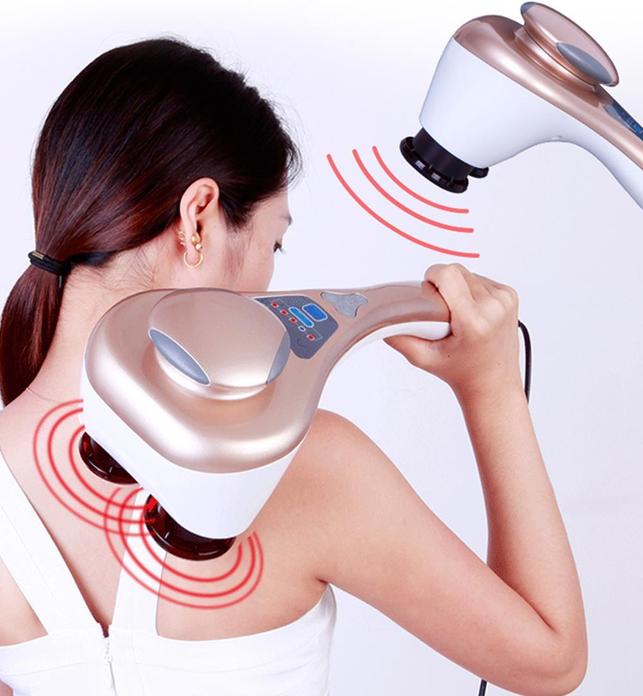 4 HEADS HANDHELD MASSAGER WITH SOOTHING HEAT Soga