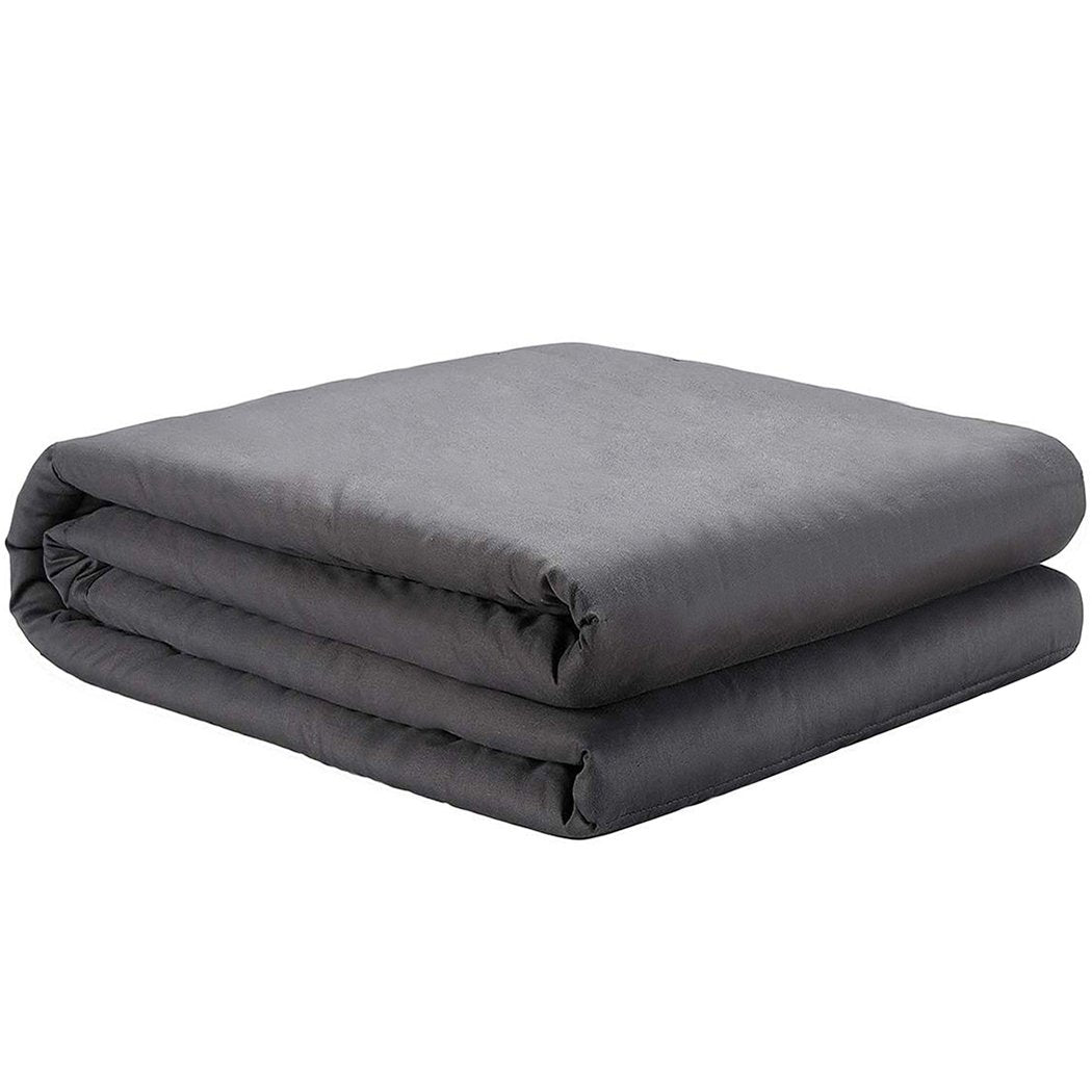 7KG Weighted Blanket Promote Deep Sleep Anti Anxiety Single Dark Grey Dreamz