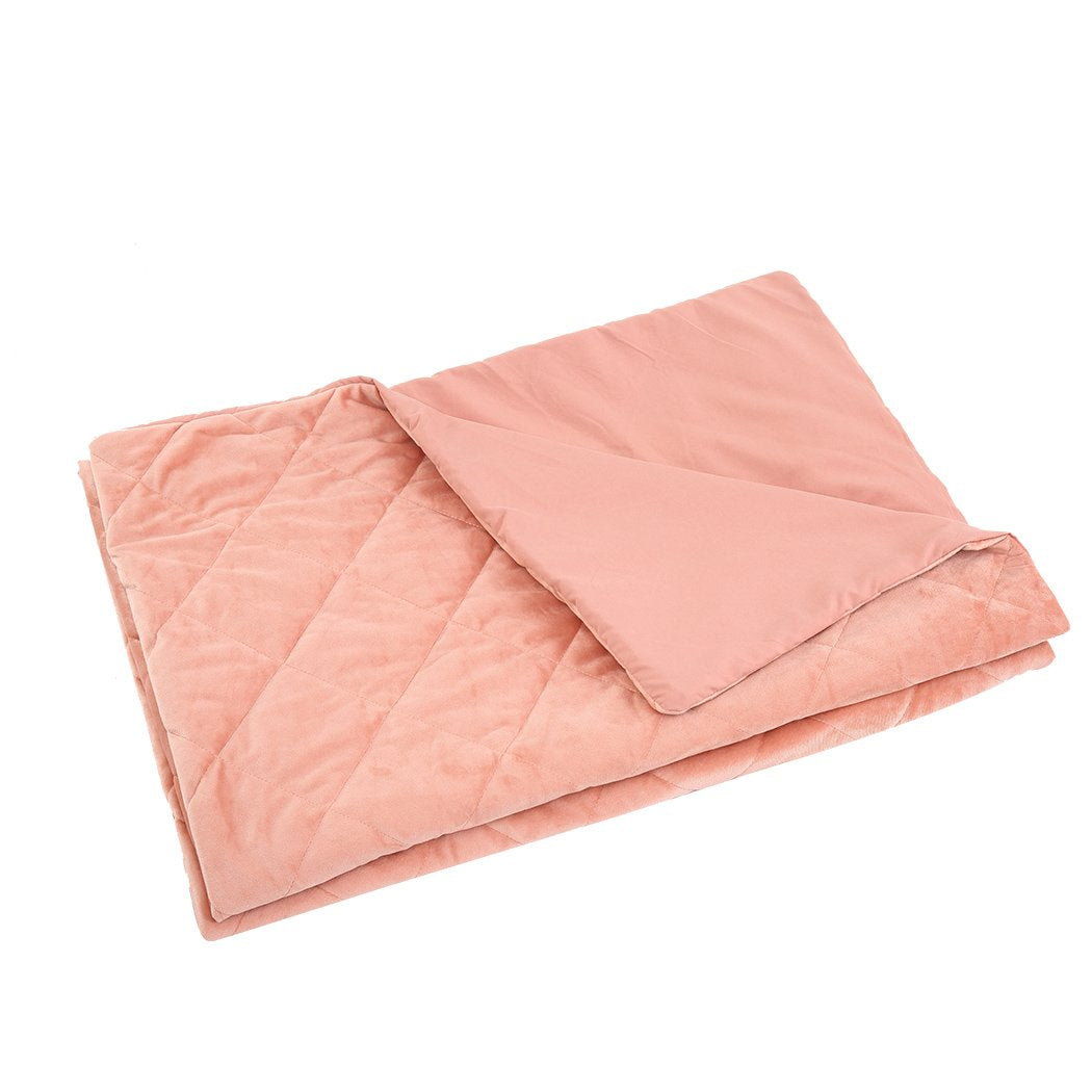 198x122cm Anti Anxiety Weighted Blanket Cover Polyester Cover Only Peach Dreamz
