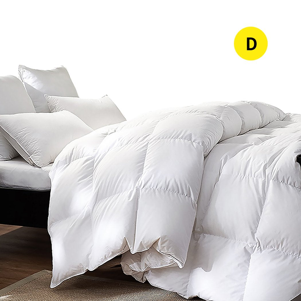 500GSM All Season Duck Down Feather Filling Duvet in Double Size Dreamz