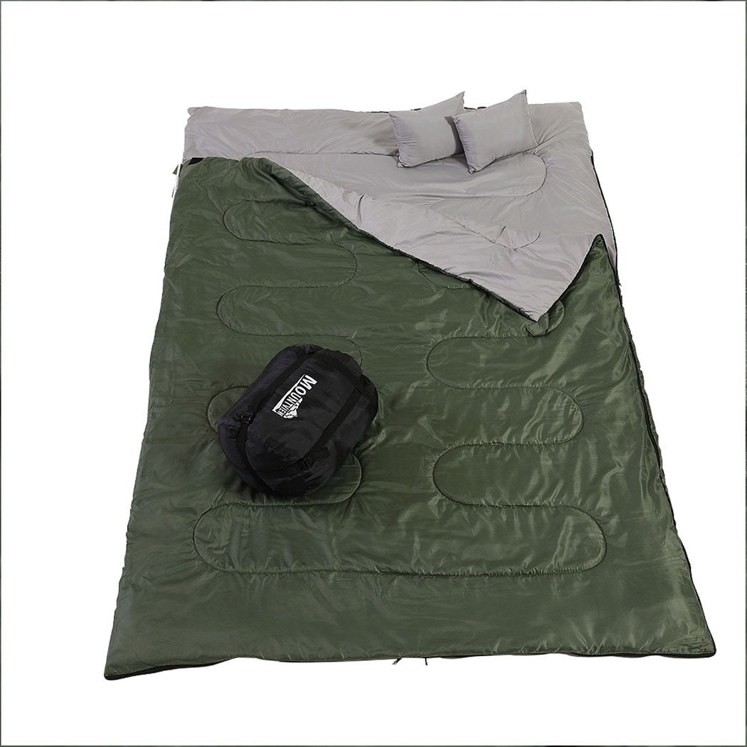 Sleeping Bag Double Bags Outdoor Camping Thermal 0deg-18deg Hiking Tent Mountview