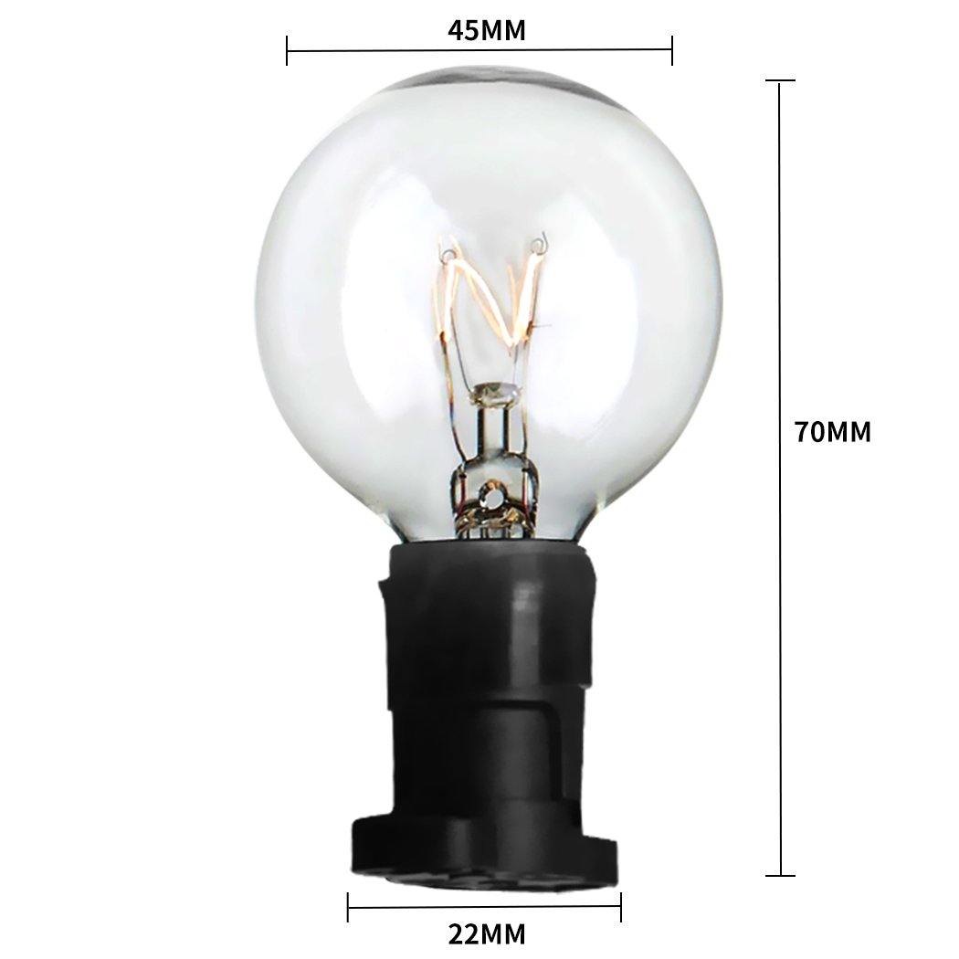 20M Festoon String Lights Kits Christmas Wedding Party Waterproof Indoor/Outdoor Big Bedding Australia