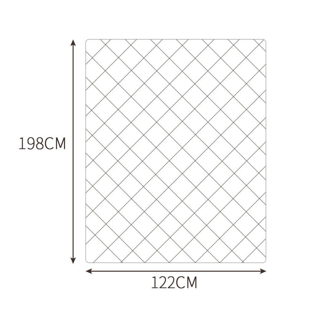 198x122cm Anti Anxiety Weighted Blanket Cover Polyester Cover Only Blue Dreamz